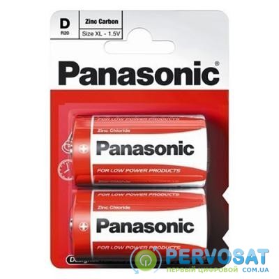 Батарейка PANASONIC D R20 RED ZINK * 2 (R20REL/2BPR)