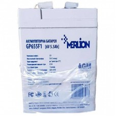Батарея до ДБЖ Merlion 6V - 5.5Ah (GP655F1) Батарея до ДБЖ Merlion 6V - 5.5Ah (GP655F1)