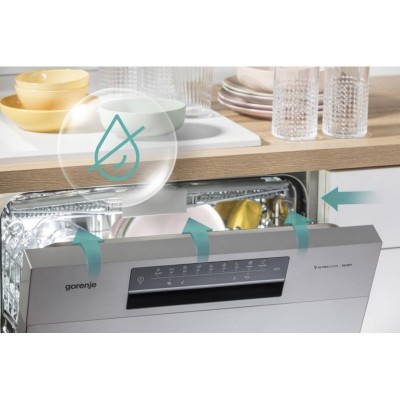 Посудомийна машина Gorenje, 16компл., A+++, 60см, дисплей, 3 кошика, AquaStop, сірий