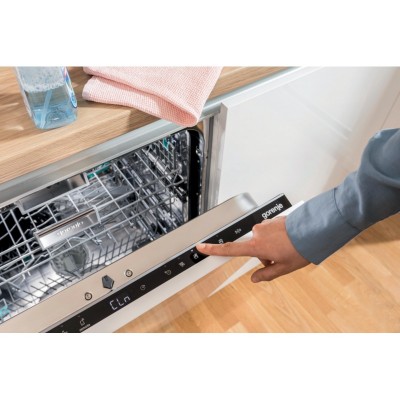 Посудомийна машина Gorenje, 16компл., A+++, 60см, дисплей, 3 кошика, AquaStop, сірий