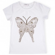 Футболка дитяча Breeze з метеликом з паєток (11055-110G-peach) Футболка дитяча Breeze з метеликом з паєток (11055-110G-peach)