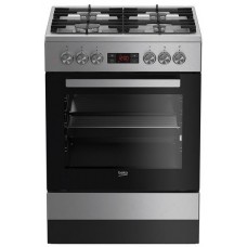 Плита комбінована Beko FSM62331DXT - 60х60 см/газ-контр/чавун/72л/8 прогр./диспл/нерж. сталь Плита комбінована Beko FSM62331DXT - 60х60 см/газ-контр/чавун/72л/8 прогр./диспл/нерж. сталь