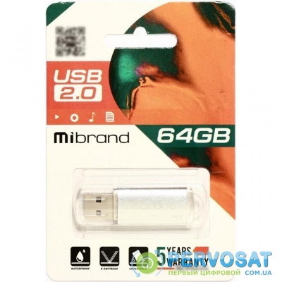 USB флеш накопитель Mibrand 64GB Cougar Silver USB 2.0 (MI2.0/CU64P1S)