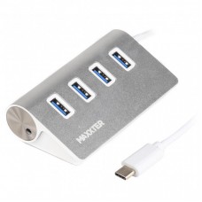 Концентратор Maxxter USB 3.0 Type-C 4 ports silver (HU3С-4P-01) Концентратор Maxxter USB 3.0 Type-C 4 ports silver (HU3С-4P-01)