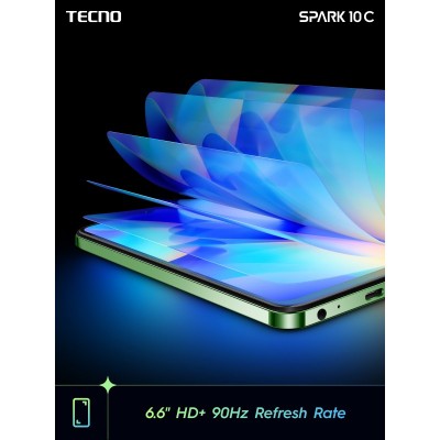 Смартфон TECNO Spark 10C (KI5k) 6.56&quot; 4/128GB, 2SIM, 5000mAh, Meta Black