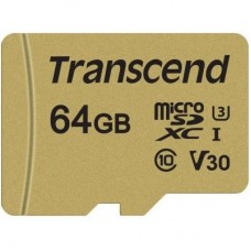 Карта пам'яті Transcend 64GB microSDHC class 10 UHS-I U3 V30 (TS64GUSD500S) Карта пам'яті Transcend 64GB microSDHC class 10 UHS-I U3 V30 (TS64GUSD500S)