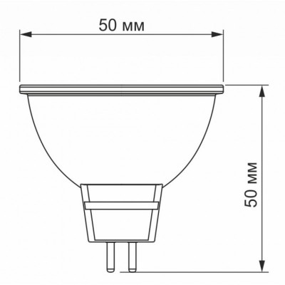 Лампочка VIDEX MR16e 6W GU5.3 3000K 220V (VL-MR16e-06533)