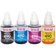Чорнило WWM Canon GI-490, 140г*4 (B/C/M/Y) (C490SET4) Чорнило WWM Canon GI-490, 140г*4 (B/C/M/Y) (C490SET4)