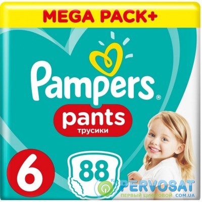 Подгузник Pampers трусики Pants Extra Large Размер 6 (15+ кг), 88 шт (4015400697558)