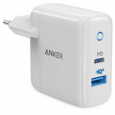 Зарядное устройство Anker PowerPort PD+ 2 - 33W 1xPD & 1xPIQ 2.0 (White) (A2626GD1)