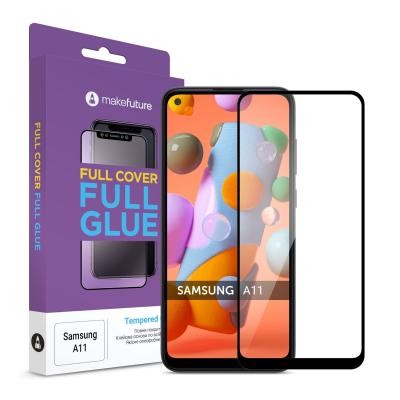 Стекло защитное MakeFuture Samsung A11 Full Cover Full Glue (MGF-SA11)