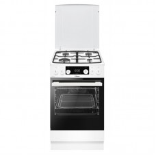 Плита Hansa комбінована, 65л, 50x60см, дисплей, конвекція, чавун, білий