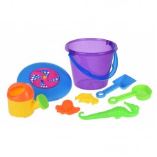Набір для гри з піском Same Toy з Літаючій тарілкою (фіолетове відерце) 8 шт HY-1205WUt-3
