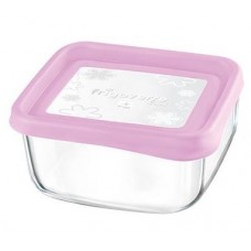 Контейнер Bormioli Rocco Frigoverre квадр. з рожевою кришкою, 15*15 см, 750 мл Контейнер Bormioli Rocco Frigoverre квадр. з рожевою кришкою, 15*15 см, 750 мл