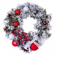 Прикраса декоративна YES! Fun Вінок Ностальгія 15 см Біло-зелений (903773) Прикраса декоративна YES! Fun Вінок Ностальгія 15 см Біло-зелений (903773)