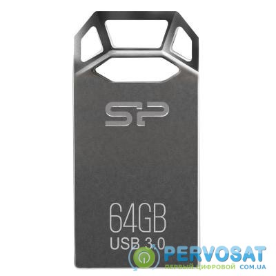 USB флеш накопитель Silicon Power 64GB Jewel J50 Metallic Grey USB 3.0 (SP064GBUF3J50V1T)