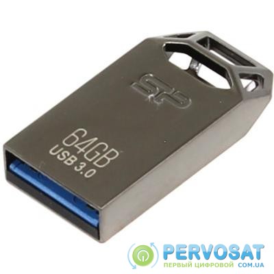 USB флеш накопитель Silicon Power 64GB Jewel J50 Metallic Grey USB 3.0 (SP064GBUF3J50V1T)
