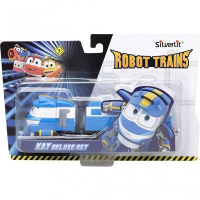 Игровой набор Silverlit Robot Trains Паровозик с двумя вагонами Кей (80176)