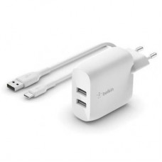 Зарядний пристрій Belkin Home Charger (24W) DUAL USB 2.4A, USB-C 1m, white (WCE002VF1MWH) Зарядний пристрій Belkin Home Charger (24W) DUAL USB 2.4A, USB-C 1m, white (WCE002VF1MWH)