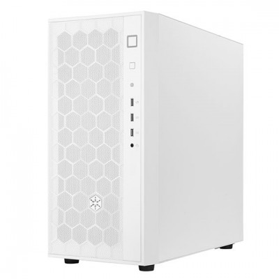Корпус SilverStone FARA FAR1W-G,MidT, USB3.0x2, USB2.0x1, 1x120мм, скло (бічна панель), без БЖ, білий