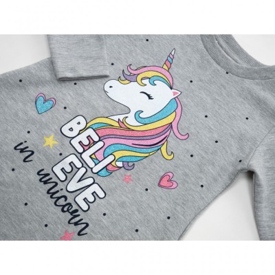 Плаття POP FASHION з єдинорогом (6688-128G-gray)