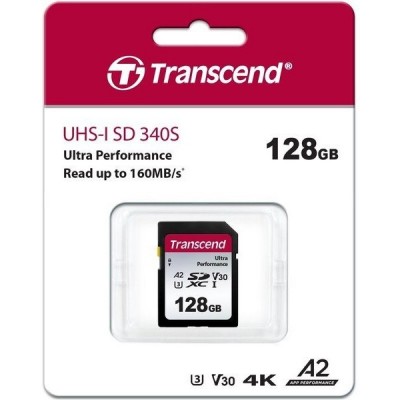 Карта пам'яті Transcend SD 128GB C10 UHS-I U3 A2 R160/W90MB/s 4K