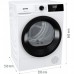 Сушильна машина Gorenje DHNE82/P тепловий насос, 8кг, А++, 60см, дисплей, білий