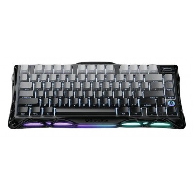 Клавіатура механічна GravaStar Mercury K1 80keys, GravaStar x Kailh Cheery Pink, EN/UKR, BT/WL/USB, чорний