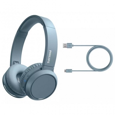 Наушники PHILIPS Bluetooth headpohones TAH4205 Wireless Mic Blue (TAH4205BL/00)