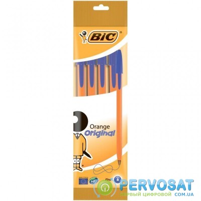 Ручка шариковая BIC Orange, синяя, 4шт в блистере (bc8308521)