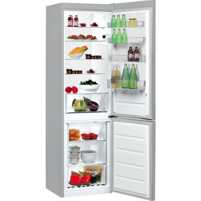Холодильник Indesit з нижн. мороз., 200x60х66, холод.відд.-258л, мороз.відд.-111л, 2дв., А+, ST, сріблястий