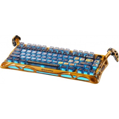 Клавіатура механічна GravaStar Mercury K1 Pro 80keys, GravaStar x Kailh Speedy Mint, BT/WL/USB, жовтий