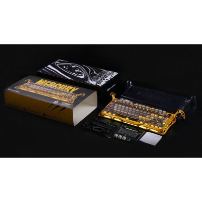 Клавіатура механічна GravaStar Mercury K1 Pro 80keys, GravaStar x Kailh Speedy Mint, BT/WL/USB, жовтий
