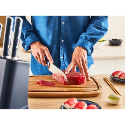 Набір ножів Tefal Ever Sharp Pro, 6 предметів, нержавіюча сталь, бакеліт, чорний