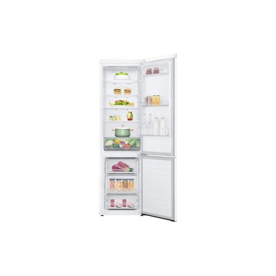 Холодильник з нижн. мороз. камерою LG GA-B509LQYL, 203х68х60см, 2 дв., Холод.відд. - 277л, Мороз. відд. - 88л, A++, NF, Інв., Зовнішн. диспл., Білий