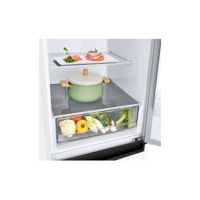 Холодильник з нижн. мороз. камерою LG GA-B509LQYL, 203х68х60см, 2 дв., Холод.відд. - 277л, Мороз. відд. - 88л, A++, NF, Інв., Зовнішн. диспл., Білий