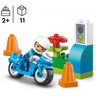 Конструктор LEGO DUPLO Town Синій поліцейський мотоцикл