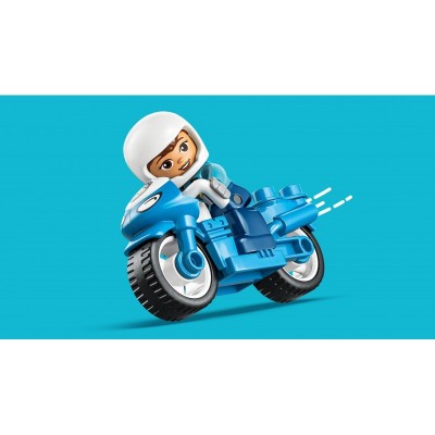 Конструктор LEGO DUPLO Town Синій поліцейський мотоцикл