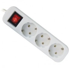 Мережевий подовжувач Defender S330 3.0 m 3 роз switch white (99234) Мережевий подовжувач Defender S330 3.0 m 3 роз switch white (99234)