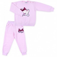 Набір дитячого одягу Breeze кофта з брюками з котиком і бантиком (8371-68G-pink) Набір дитячого одягу Breeze кофта з брюками з котиком і бантиком (8371-68G-pink)