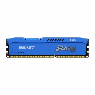 Модуль пам'яті для комп'ютера DDR3 4GB 1600 MHz Fury Beast Blue Kingston Fury (ex.HyperX) (KF316C10B/4)