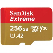 Карта пам'яті SanDisk microSD 256GB C10 UHS-I U3 R190/W130MB/s Extreme V30 Карта пам'яті SanDisk microSD 256GB C10 UHS-I U3 R190/W130MB/s Extreme V30