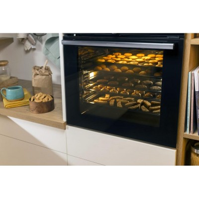 Духова шафа Gorenje електрична, 77л, A+, пара, дисплей, піроліз, чорний