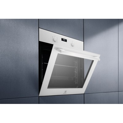 Духова шафа Electrolux електрична, 65л, A, дисплей, конвекція, телескопічні напрямні, білий