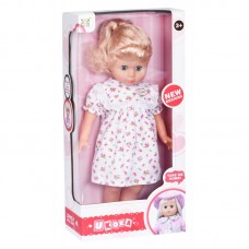 Лялька Same Toy біле плаття в рожеву квіточку 45 см 8010BUt-1