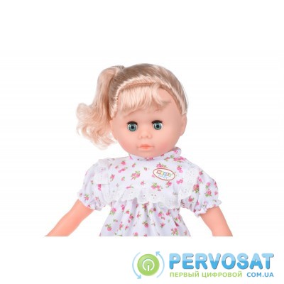Same Toy Кукла белое платье в розовый цветочек (45 см)