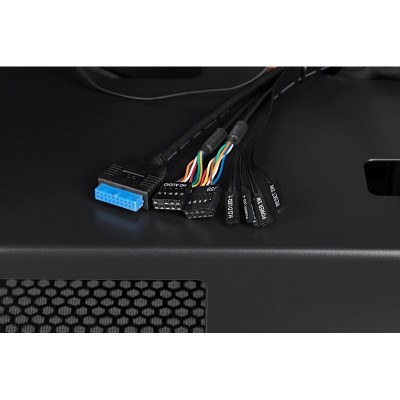 Корпус 2E GAMING ASPER (GM7) MiniT, 2xUSB2.0,1xUSB3.0, 3x120мм ARGB, скло (бічна панель),без БЖ,чорний