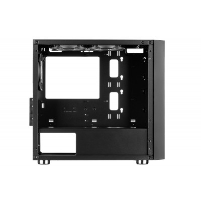 Корпус 2E GAMING ASPER (GM7) MiniT, 2xUSB2.0,1xUSB3.0, 3x120мм ARGB, скло (бічна панель),без БЖ,чорний