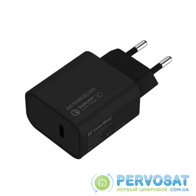Зарядное устройство ColorWay Power Delivery Port USB Type-C (20W) V2 black (CW-CHS026PD-BK)