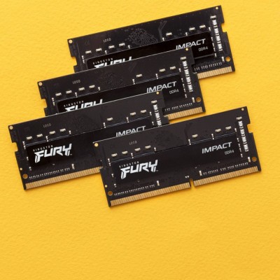 Модуль пам'яті для ноутбука SoDIMM DDR4 64GB (2x32GB) 2933 MHz Fury Impact Kingston Fury (ex.HyperX) (KF429S17IBK2/64)